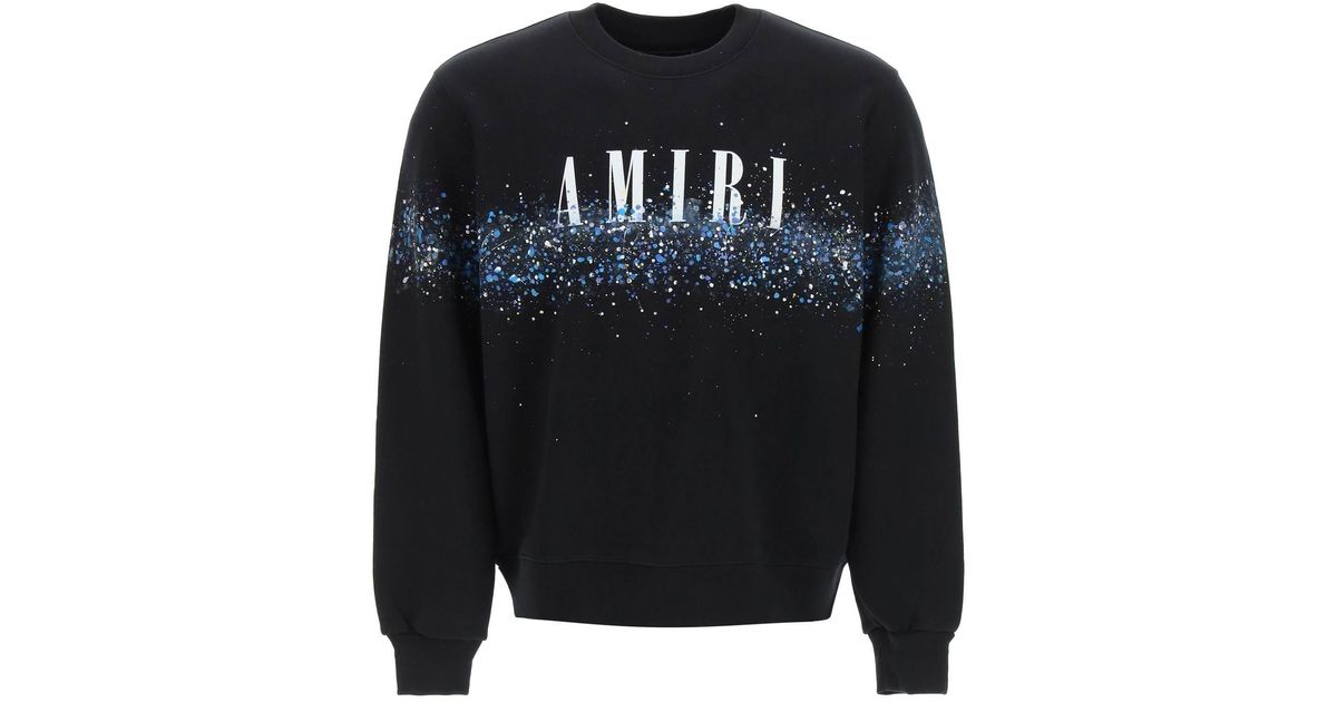 Amiri Crystal Core Logo Painter Sweatshirt in Black for Men
