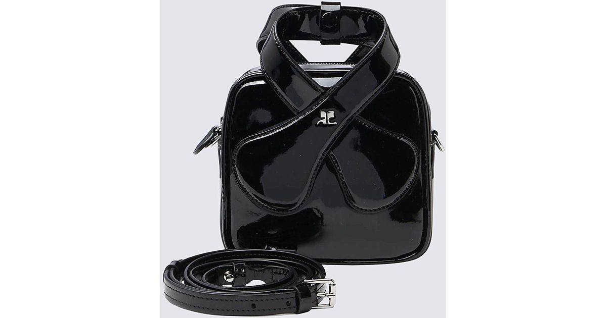 Courreges Black Leather Loop Tote Bag | Lyst Canada