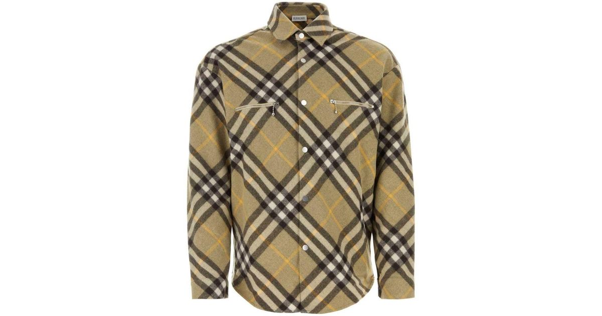 Burberry Shirts in Gray for Men Lyst
