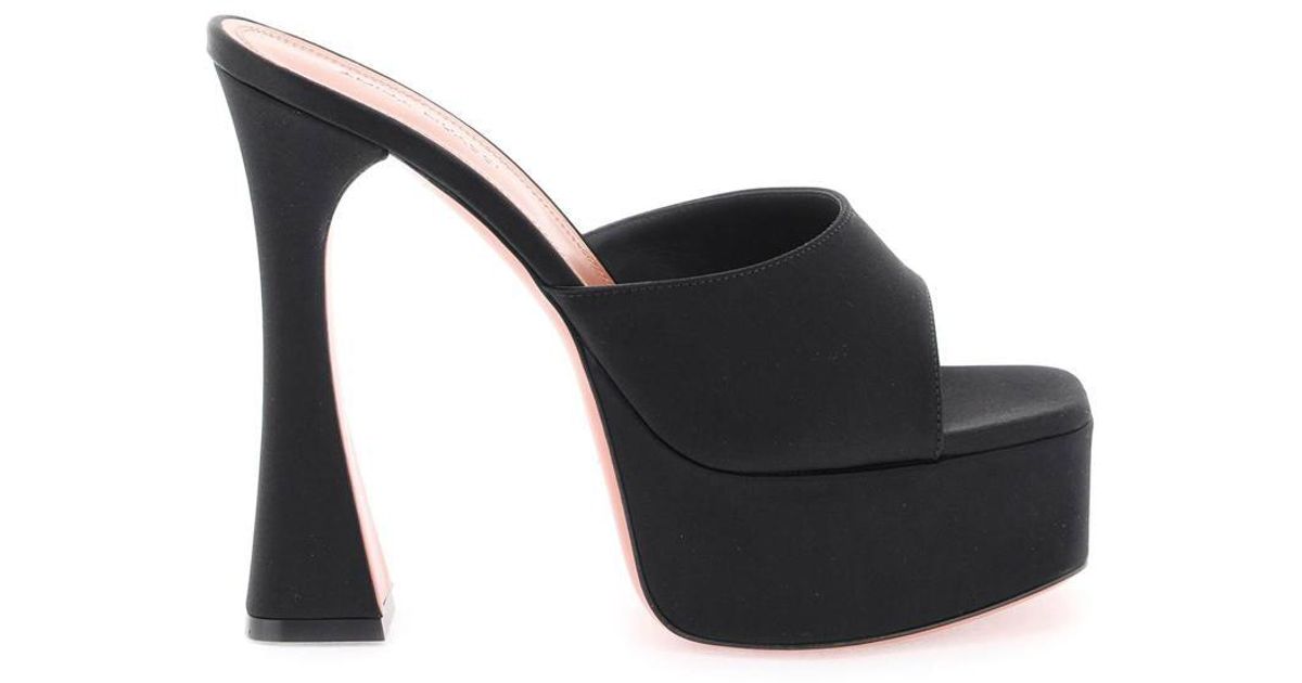 AMINA MUADDI 'dalida' Platform Mules in Black | Lyst