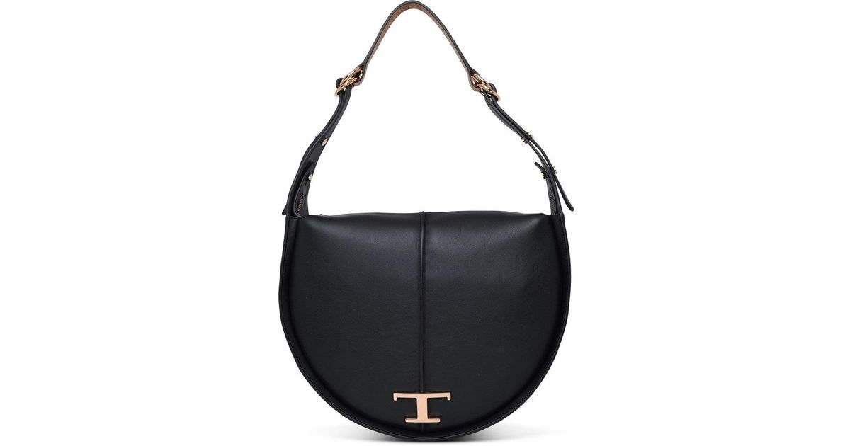 Tod's Leather Hobo Timeless Bag in Black Lyst Canada