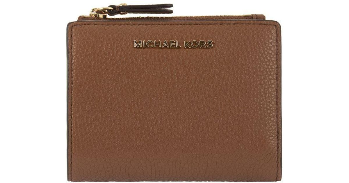 Michael Kors Leather Wallet in Brown | Lyst