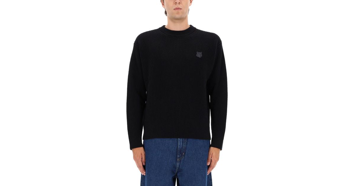 Maison Kitsuné Men's Ribbed Knit Pink