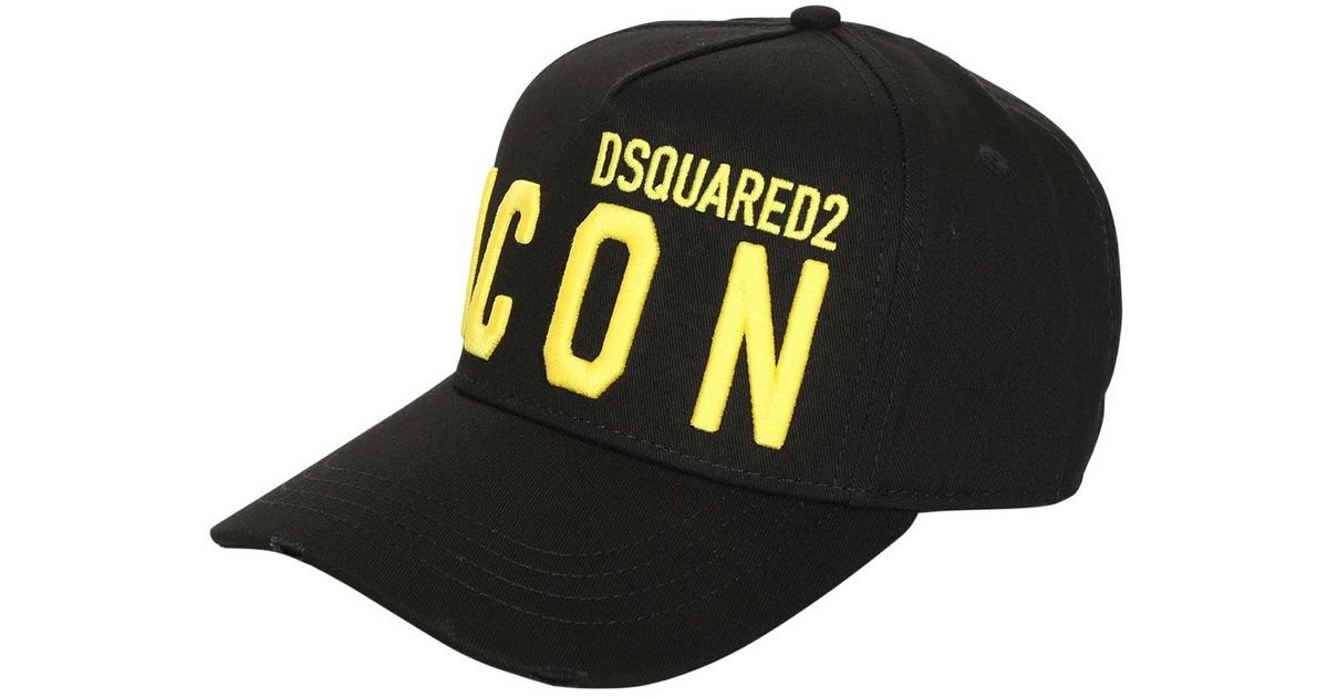 DSquared² Cotton Hat With Icon Logo By Dsquared 2 in Black for Men ...