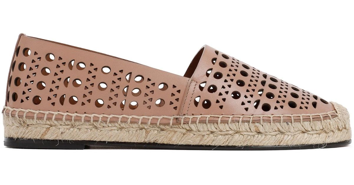 Alaïa Leather Espadrilles Lyst Australia