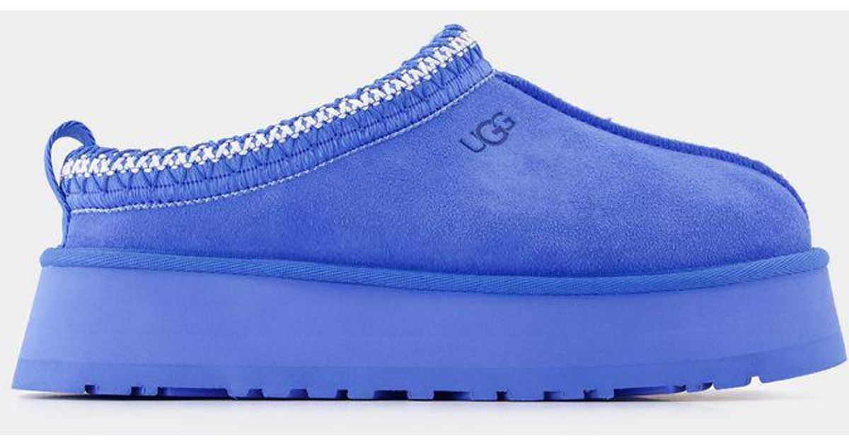 UGG Shearling Mule Slippers in Blue | Lyst