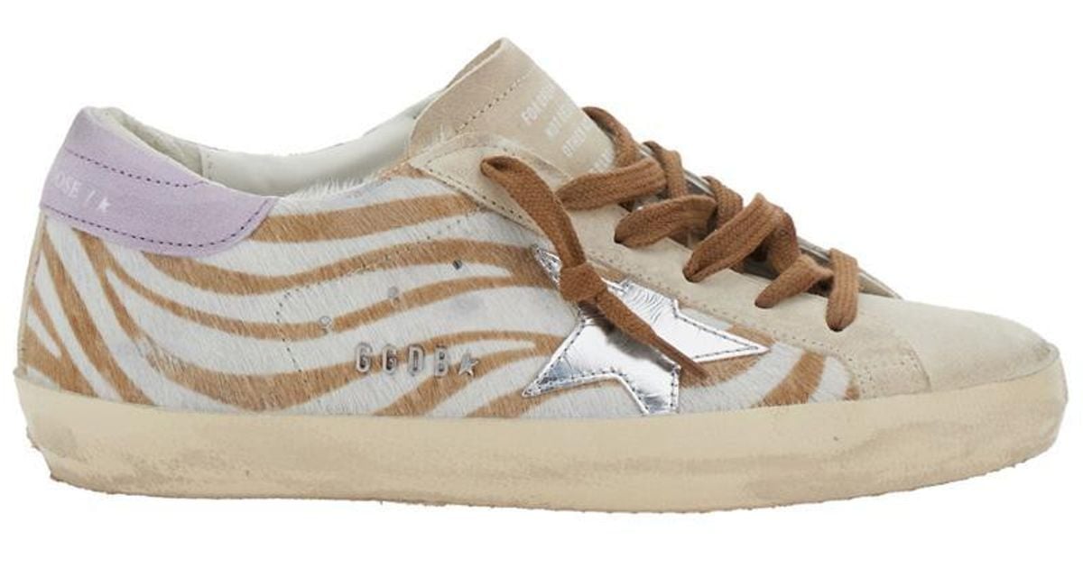 Golden Goose 'Superstar' Low Top Sneakers With Glittered Star