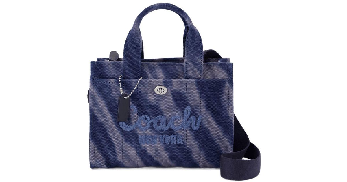 トートバッグ Coach Tie Dye Cargo Tote Bag 26 - Coach - Cotton - Blue COACH Tie Dye Cargo Tote Bag 26 in Blue | Lyst