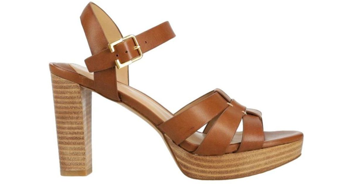 Ralph Lauren High Heel Sandals in Brown Lyst