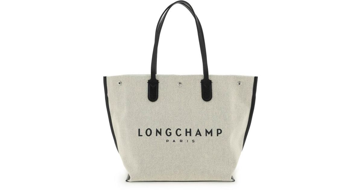 Longchamp 'roseau' Shopping Bag in Natural | Lyst