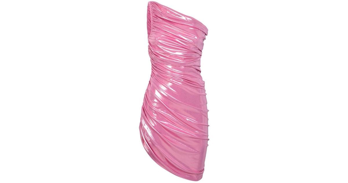 Norma Kamali One Shoulder Candy Dress From in Pink Lyst