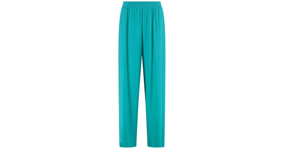 Gianluca Capannolo Antonella Silk Trousers in Blue | Lyst