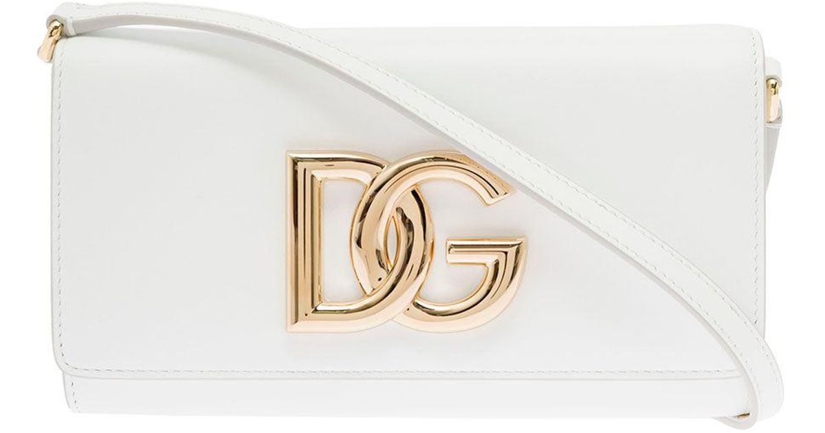 Dolce & Gabbana 3.5 White Leather Crossbody Bag Woman Lyst Australia
