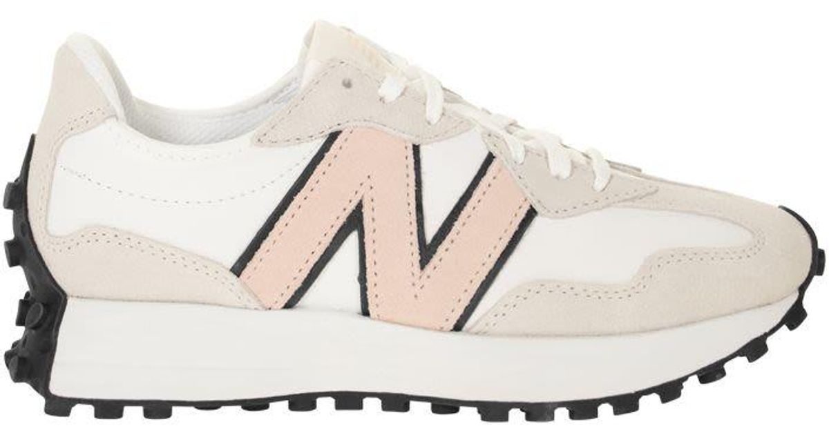 New Balance Rubber 327 Sneakers in White/Pink (White) Lyst Australia