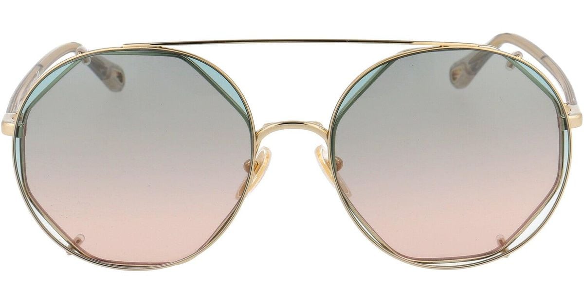 Chloé Ch0041s in Gold (Metallic) - Save 23% | Lyst