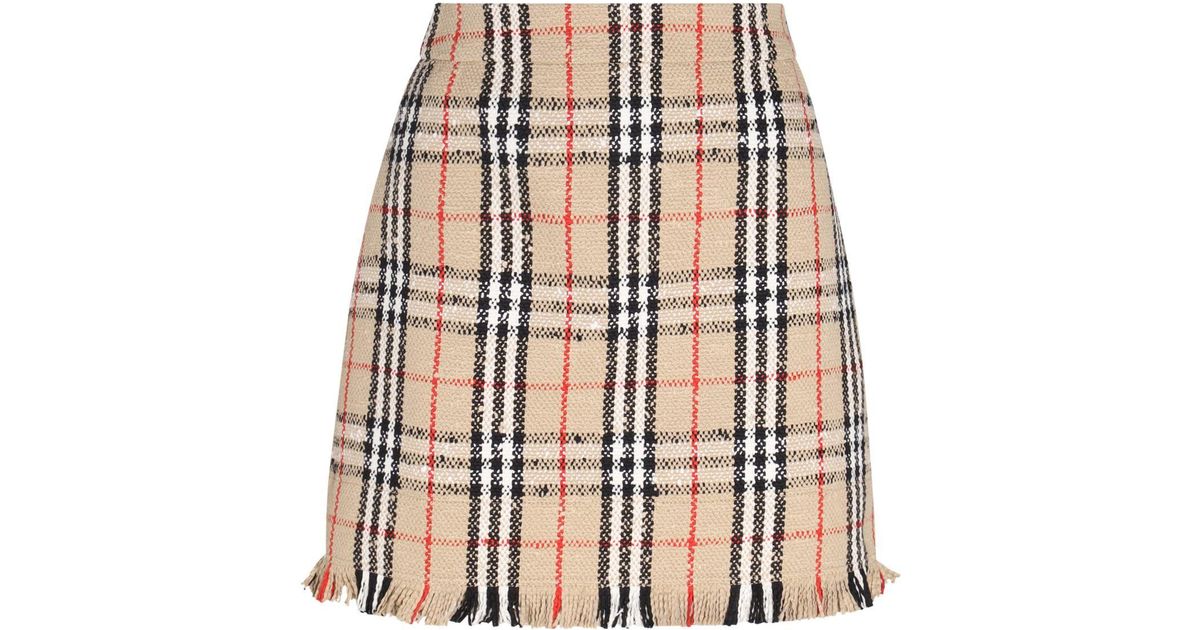 Burberry Skirts Beige in Natural | Lyst