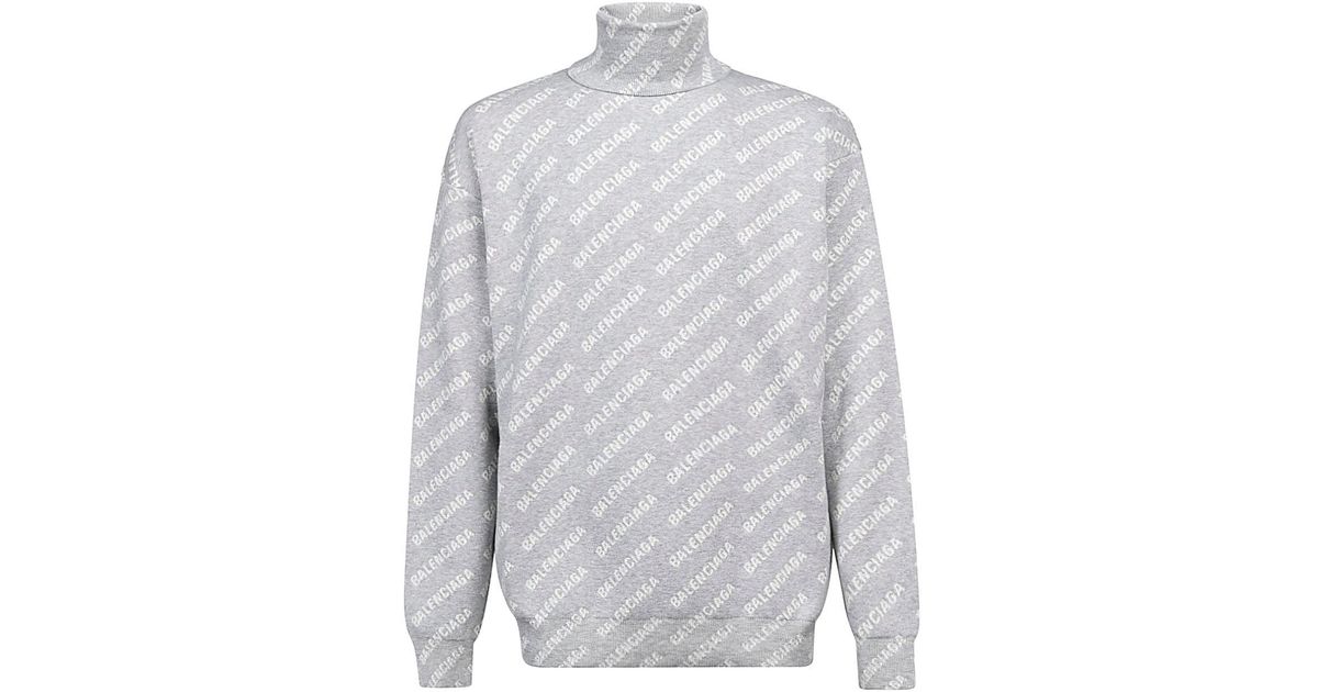 balenciaga logo turtleneck sweater