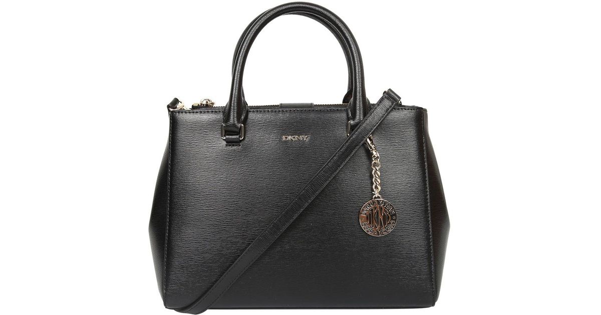 DKNY Leather Bryant Satchel Bag in Black Lyst