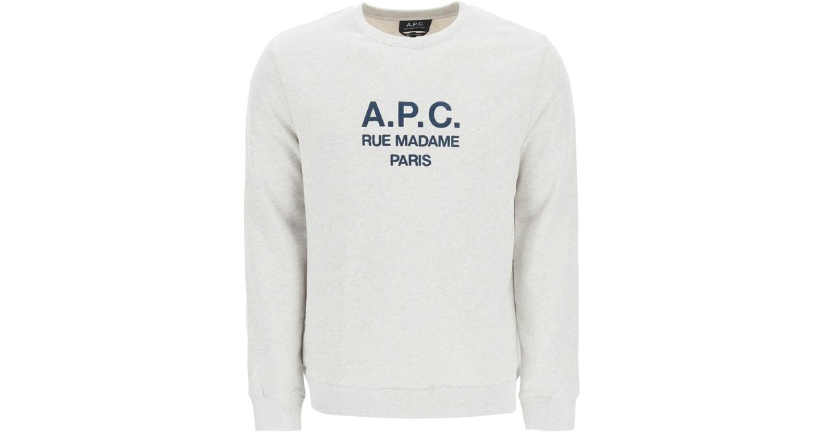 A.P.C. Cotton Rufus Sweatshirt in Grey 