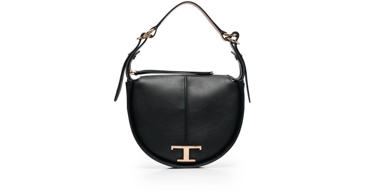Tod's Timeless Small Leather Hobo Bag in Black | Lyst Canada