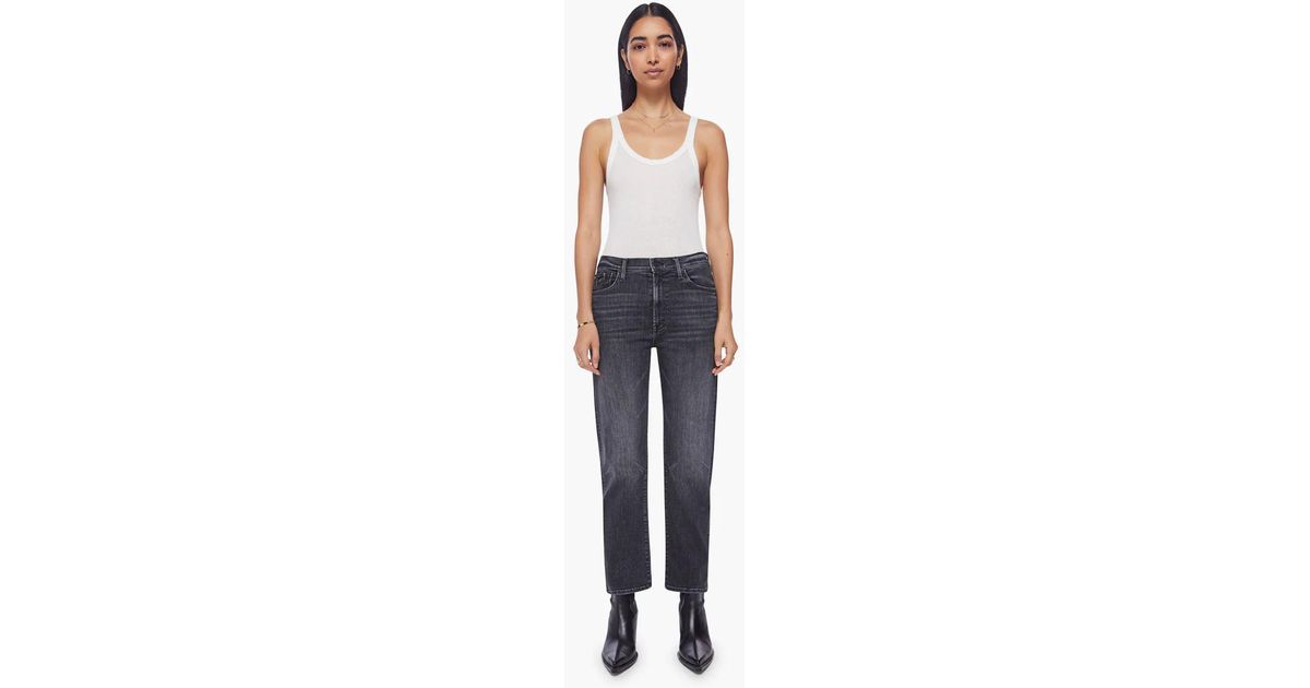 Mother The Ditcher Zip Ankle Smoking Section Jeans in Blue Lyst