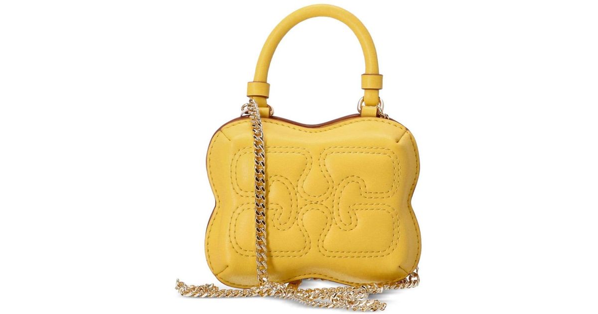 Ganni Butterfly Nano Crossbody in Yellow | Lyst