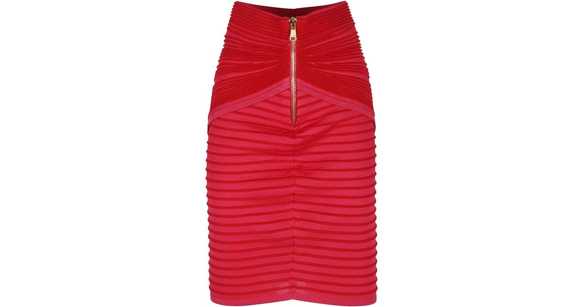 【関税＆送料込み】Balmain Flechage Knit Knee Lenght Skirt Balmain Flechage Knit Knee Lenght Skirt | ShopSimon