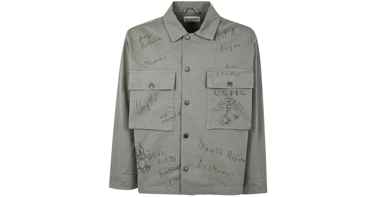 Tシャツ・カットソー ROY ROGERS SHIRT FATIGUE MAN HERRINGBONE Roy Rogers Shirt Fatigue Herringbone in Gray for Men | Lyst