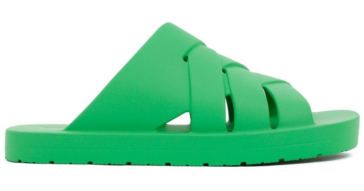 Bottega Veneta Rubber Sandals Shoes in Green for Men | Lyst