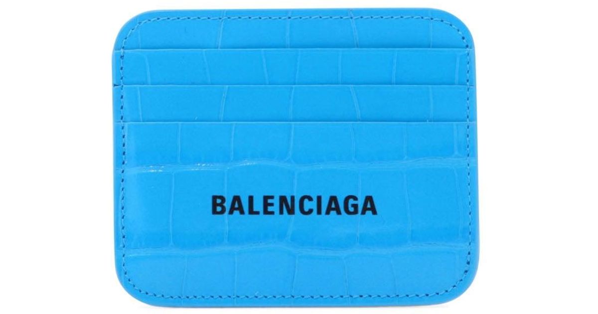 Balenciaga "cash" Card Holder in Light Blue (Blue) Lyst Canada