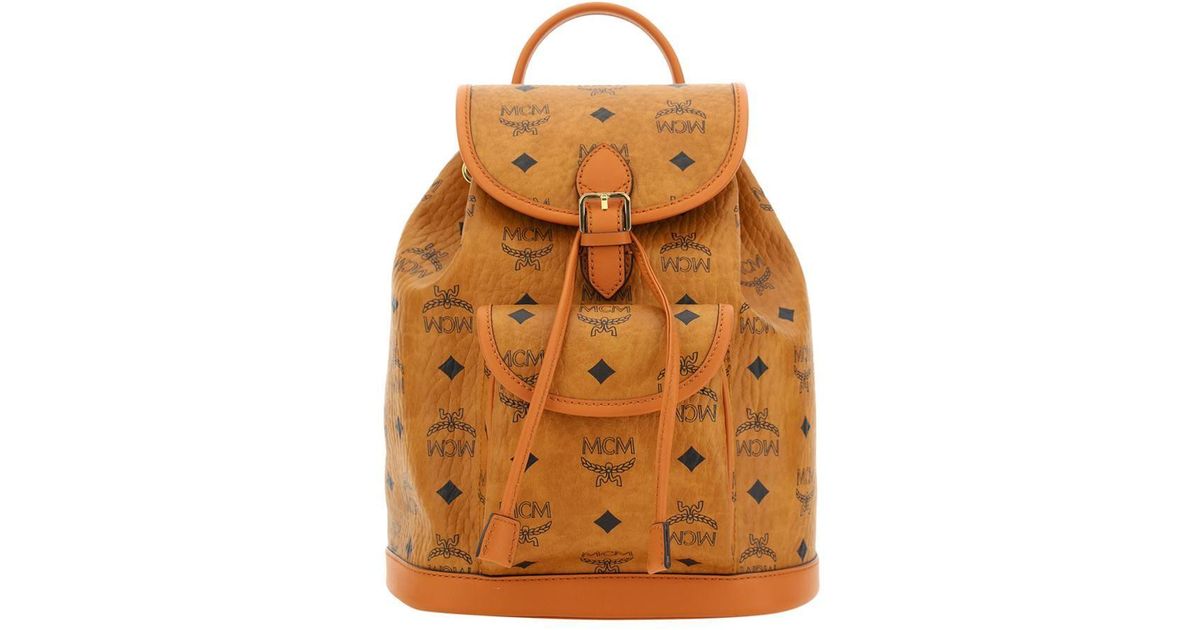 MCM Backpacks in Orange Lyst
