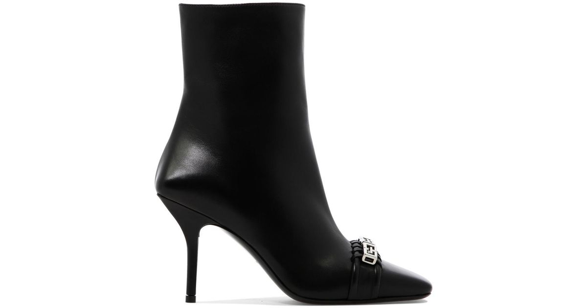 Givenchy Black "g Woven" Ankle Boots