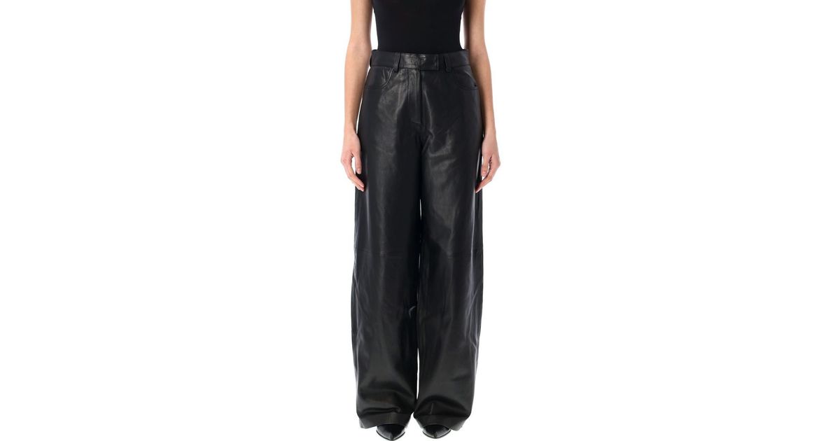ボトムスその他 REMAIN BIRGER CHRISTENSEN COCOON LEATHER PANT (502476 100) Cocoon Leather Pants Black - REMAIN Birger Christensen