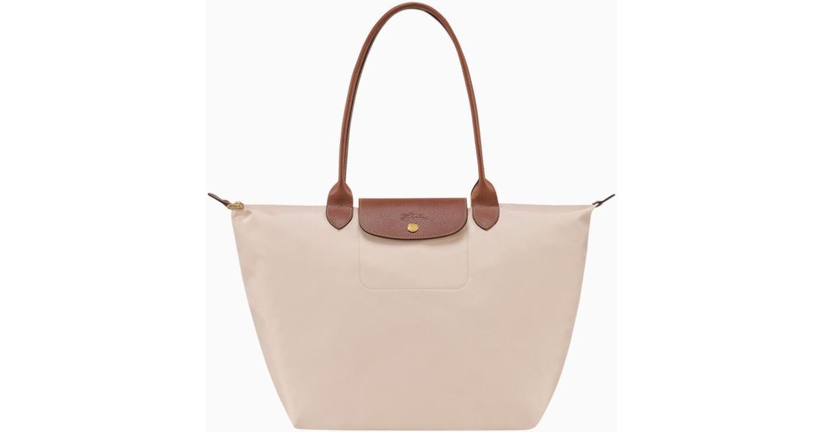 Longchamp Paper Coloured Le Pliage Original L Bag in Brown | Lyst Canada