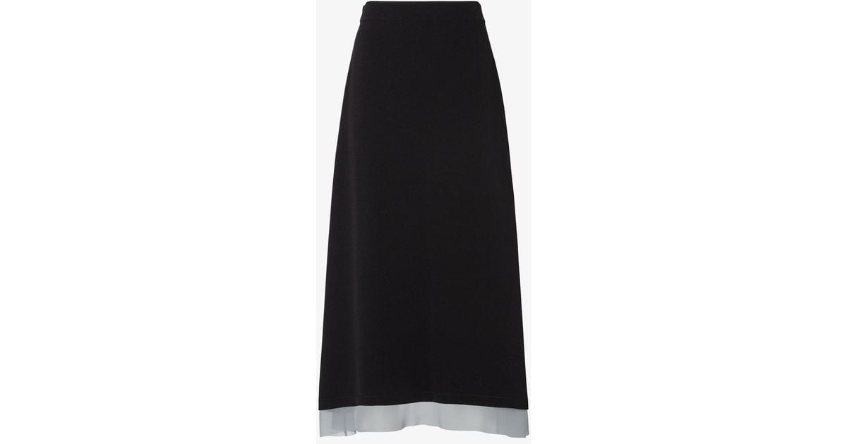 スカート Fendi Embroidered Silk Skirt Fendi - Silk midi skirt black - The Corner