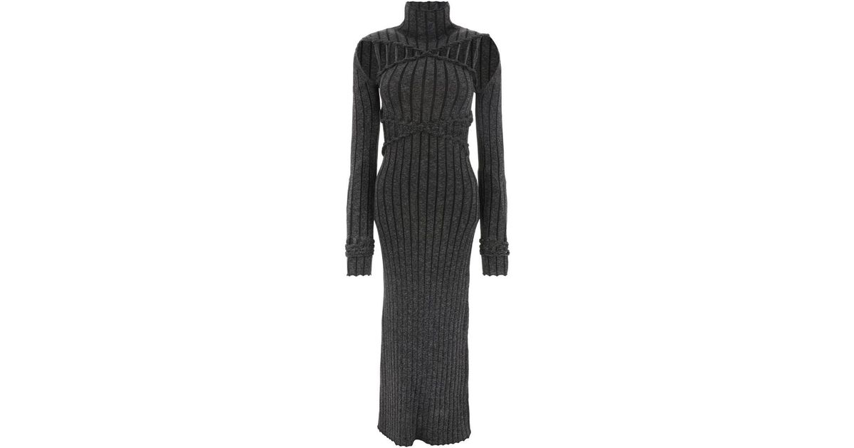 Dion Lee X Braid Reflective Dress In Black Lyst 