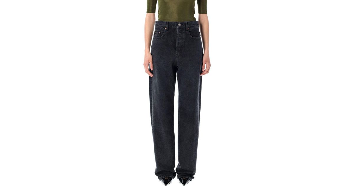 【関税&送料込】Saint Laurent Black Carrot-Fit Jeans With A carrot-fit jeans in used paris black denim | Saint Laurent