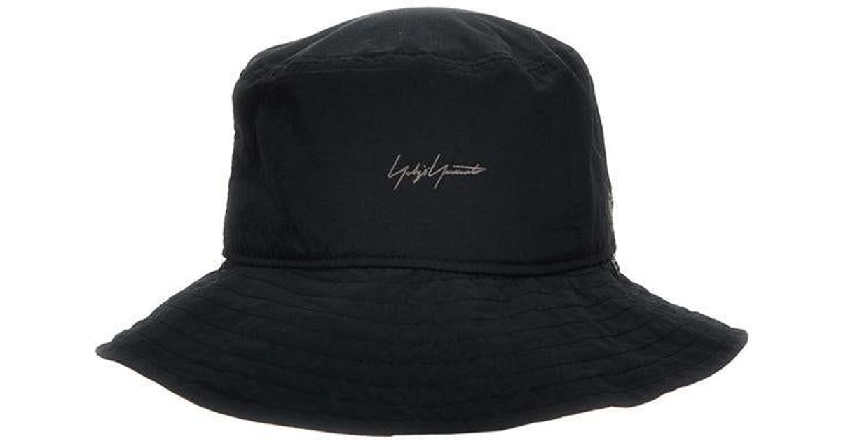 Yohji Yamamoto Yohji Fujimoto X New Era Logo Embroidery Bucket Hat Hats ...