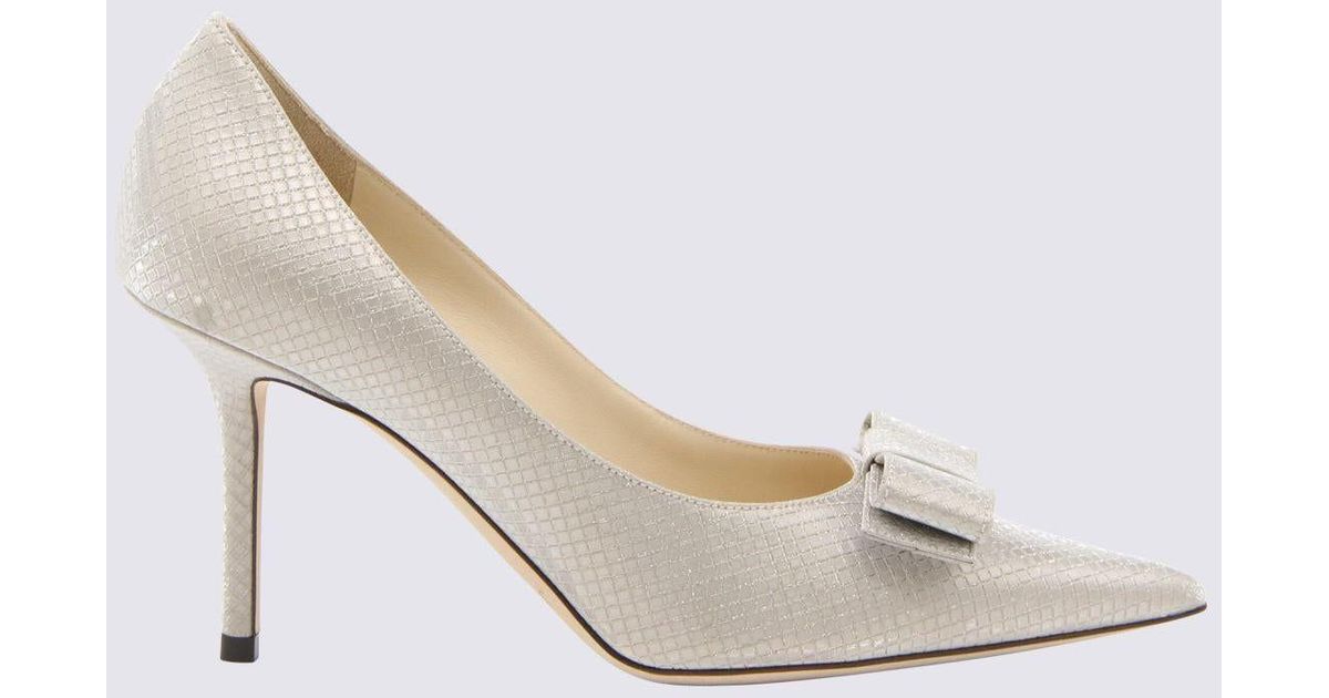 Jimmy Choo Cream White Leather Love Pumps Lyst