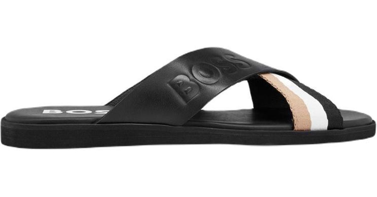 hugo boss slide sandals