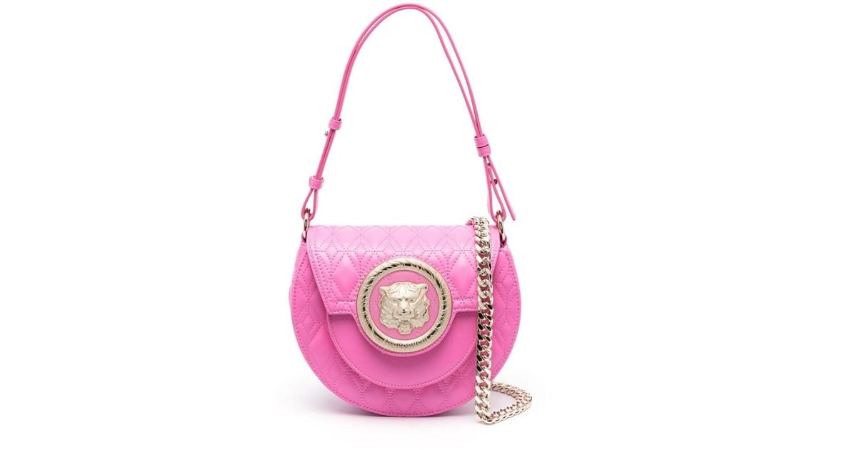 Just Cavalli Logo-plaque Quilted Shoulder Bag in Pink | Lyst