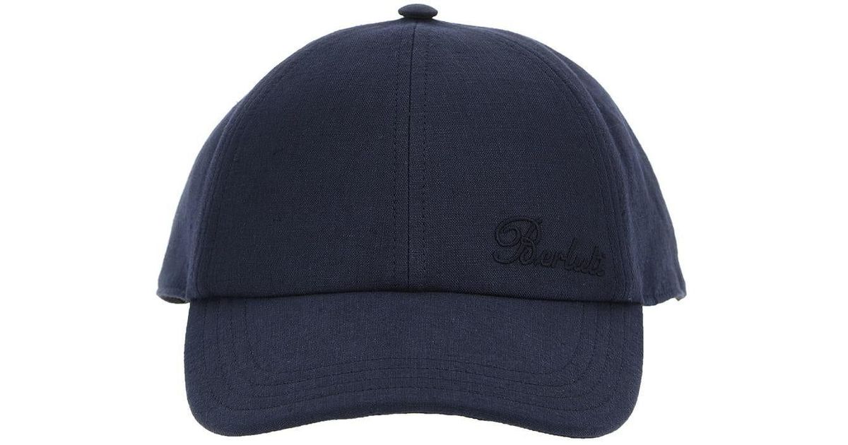 Berluti Logo Cap Hats in Blue for Men | Lyst