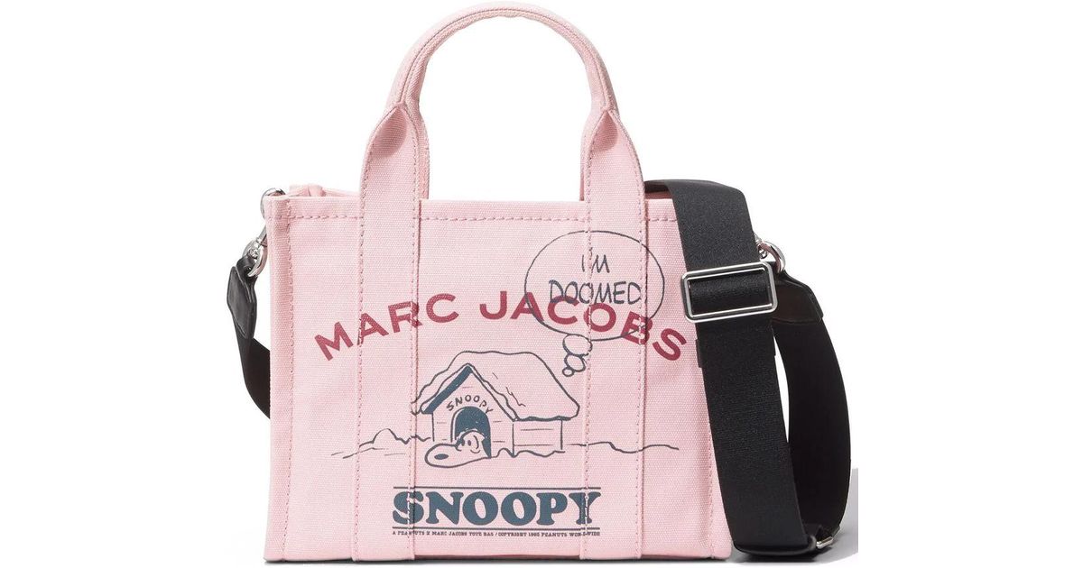 Marc Jacobs X Peanuts The Snoopy Mini Tote Bag in Pink | Lyst 