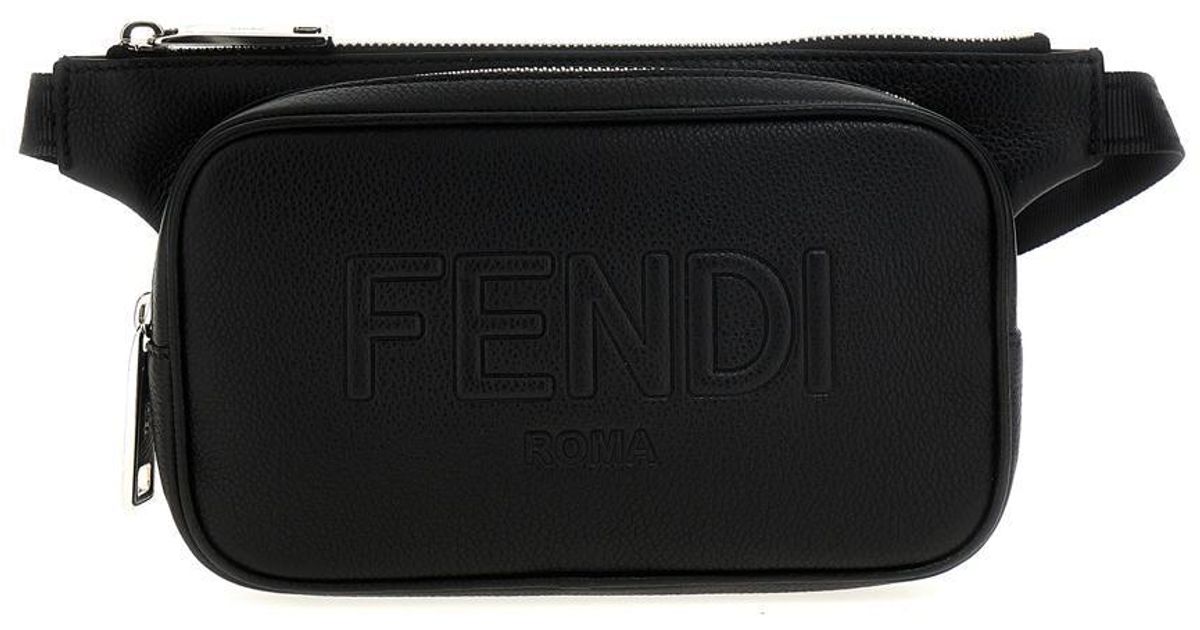 Fendi Roma Fanny Pack in Black for Men Lyst Canada