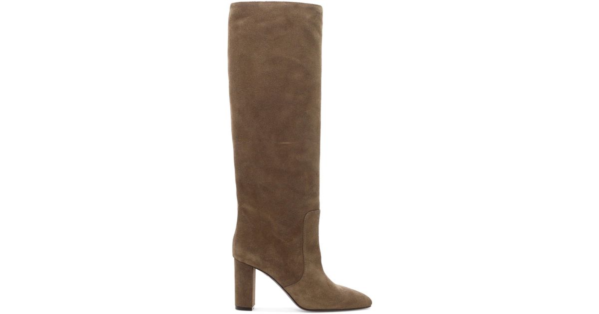 Via Roma 15 Suede "dubai" Boots in Brown Lyst
