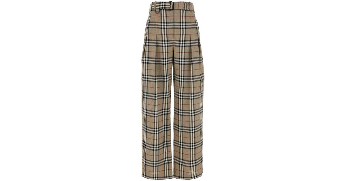 Burberry Embroidered Twill Wide-leg Pant | Lyst UK
