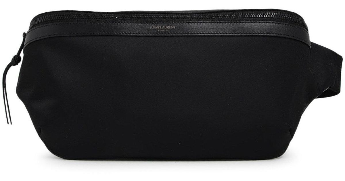 Saint Laurent Leather Black Fanny Pack for Men Lyst Canada