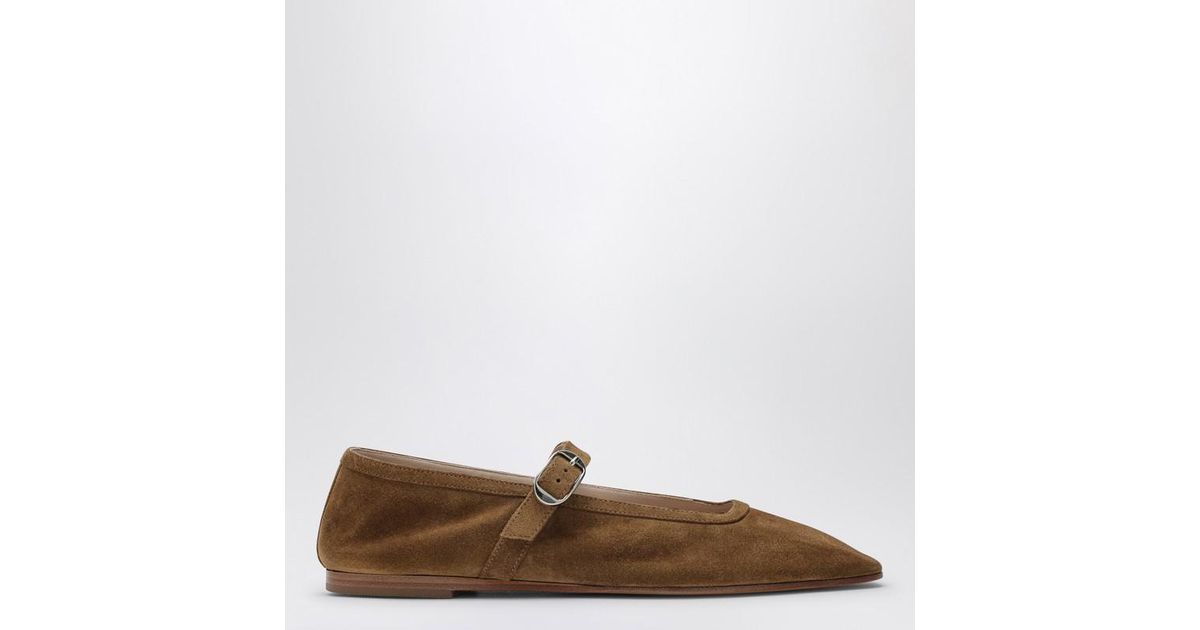 Le Monde Beryl Suede Mary Jane Ballerina in Brown | Lyst