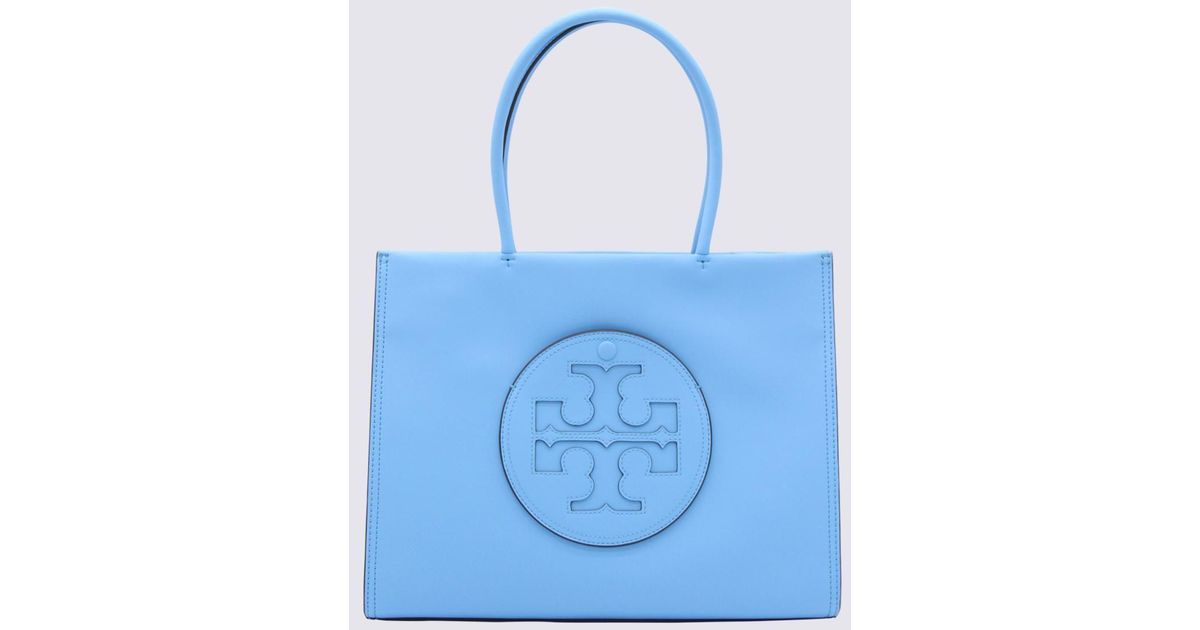 Tory Burch Blue Azure Leather Tote Bag | Lyst
