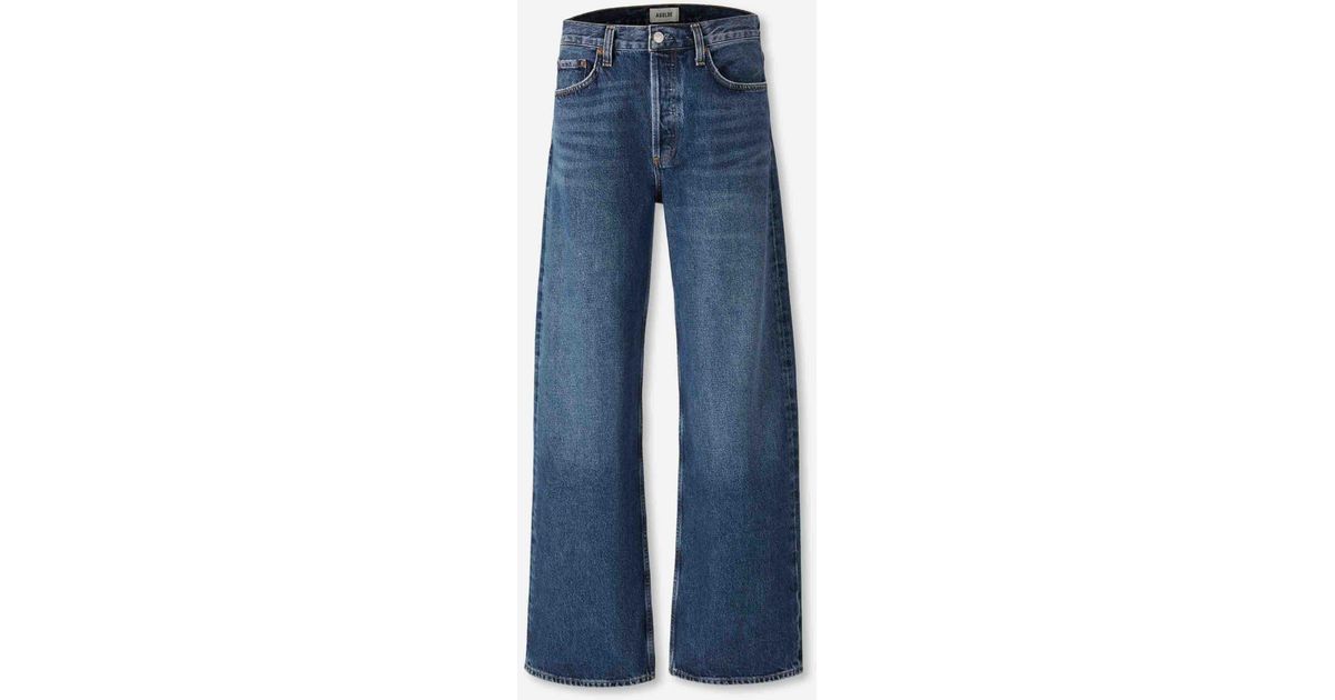 Jeans Straight By Agolde In Blue Denim, Size: 2